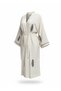 Feather Patterned Linen Kimono Kaftan 50% Linen, 50% Cotton