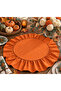 Orange American Service Set with Frills, 2-Piece Set, Autumn Decor, Halloween Themed Presentation Tray