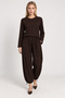 Beli Shawl Modal Blouse Trousers Set Lby0073 Aci Brown - 4