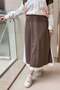 Crochet Knitwear Contrast Piece Adjustable Waist Detailed Shirt Skirt Set - 4
