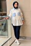Lace Combination Striped Cotton Shirt - 3