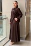 Crochet Knitwear Straw Accessory Detailed Linen Set with Shirt and Pleated Skirt - 2