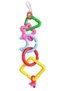 Budgie, Bird Swing, Bird Bell, Ring Toy and Swing Set Colorful Pink Set - 4