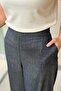 Elastic Backed Wide-Leg Denim Linen Trousers - 5