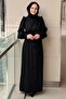 Evening Dress with Stone Buckle Accessories