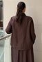 Crochet Knitwear Straw Accessory Detailed Linen Set with Shirt and Pleated Skirt - 4