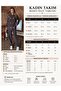Women's Shirt with Bead Embroidery on Front and Sleeves, Standard Pants Size Suit - 2