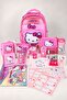 X Dekomus Licensed Glitter Bow Collection Full Stationery Set School Bag, Thermos Lunch Box and Pencil Bag Set