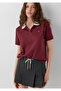 Logo Printed Claret Red T-Shirt Regular Fit / Normal Cut 1614193-85633