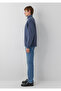 Half-Zip Navy Blue Basic Sweatshirt 0S10278-70759 - 4