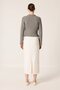 Gold Buttoned V-Neck Tricot Cardigan - 4