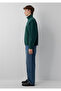M0S10208 Logo Printed Semi-Zipper Men's Sweatshirt Green - 4