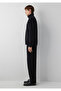 M0S10628 Black Logo Printed Zippered Men's Sweatshirt Black - 4