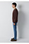 Crew Neck Brown Basic Sweatshirt 0S10457-88062 - 4