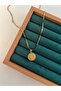 Compass Detail Plate Steel Necklace 45 cm