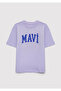 Logo Printed Purple T-Shirt Loose Fit / Comfortable Fit 7610479-70523 - 2