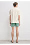 Textured Beige Basic T-Shirt Loose Fit / Comfortable Cut 0613642-70055 - 5