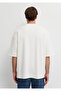 Logo Printed Ecru T-Shirt Oversize / Wide Cut 0613581-70057 - 5