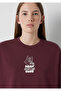 Image Printed Claret Red T-Shirt Boxy Fit 1614166-70664 - 6
