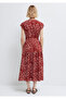 Printed Red Midi Dress 1310839-91609 - 5