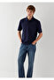 Navy Blue Polo T-Shirt with Pockets Regular Fit / Normal Cut 0613465-70497 - 2