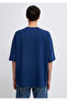 Printed Navy Blue T-Shirt Oversize / Wide Cut 0613653-70491 - 6