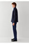 Navy Blue Linen Shirt Regular Fit / Normal Cut 0211960-86623 - 4
