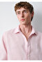 Pink Linen Shirt Regular Fit / Normal Cut 0211963-71006 - 3