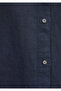 Navy Blue Linen Shirt Oversize / Wide Cut 1211532-85315 - 8