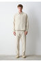 Zippered Beige Linen Shirt Regular Fit / Normal Cut 0211937-70144 - 5