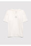 M Printed Ecru T-Shirt Loose Fit / Comfortable Cut 6610485-70057 - 4