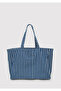 M Logo Embroidered Denim Shoulder Bag 1913787-32177 - 4