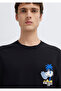 Palm Tree Printed Black T-Shirt Relaxed Fit / Comfortable Cut 0613288-900 - 7
