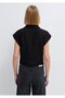 Linen Blend Black Blouse 1211482-900 - 5