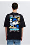 Palm Tree Printed Black T-Shirt Relaxed Fit / Comfortable Cut 0613288-900 - 6