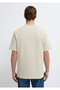 Beige Basic T-Shirt Loose Fit / Comfortable Loose Cut 0611924-70322 - 6