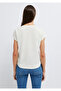 Crew Neck Ecru Basic T-Shirt Regular Fit / Normal Cut 1614177-80194 - 6