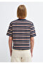 Striped Navy Blue T-Shirt Regular Fit / Normal Cut 1613979-91600 - 6