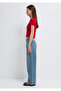 Red Basic Crop T-Shirt Crop / Short Cut 1600814-86417 - 4