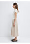 Ecru Basic Crop T-Shirt Fitted / Body-Fitting Cut 1613942-70057 - 4
