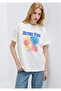 Printed Ecru T-Shirt Loose Fit / Relaxed Comfortable Cut 1614154-70057 - 2