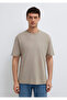 Beige Basic T-Shirt Loose Fit / Comfortable Loose Cut 0613338-70352 - 3