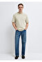 Beige Basic T-Shirt Loose Fit / Comfortable Loose Cut 0611924-70322 - 3