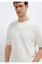 Black Ecru Basic T-Shirt Loose Fit / Comfortable Cut 0612645-70057
