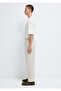 Elastic Waist Beige Trousers 0010610-70144 - 4