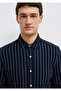 Striped Navy Blue Shirt Regular Fit / Normal Cut 0211998-91552 - 7