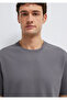 Anthracite Basic T-Shirt Loose Fit / Comfortable Loose Cut 0613466-90721 - 6