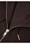 سترة رياضية أساسية بنية اللون بسحّاب وغطاء للرأس 0S10277-70219 - 7