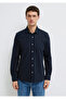 Striped Navy Blue Shirt Regular Fit / Normal Cut 0211998-91552 - 4