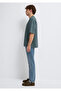Crew Neck Green Basic T-Shirt Oversize / Wide Cut 0613113-71598 - 4